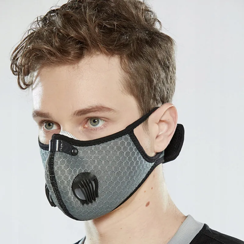 Outdoor Sports Anti-dust Reusable Riding Face Cover with Carbon Filter