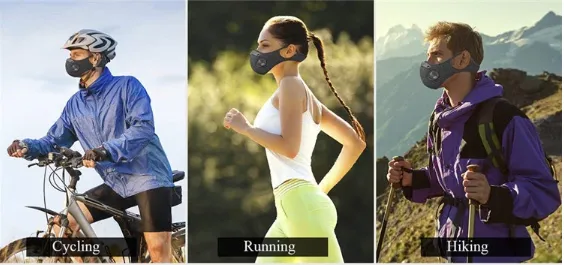 Outdoor Sports Anti-dust Reusable Riding Face Cover with Carbon Filter