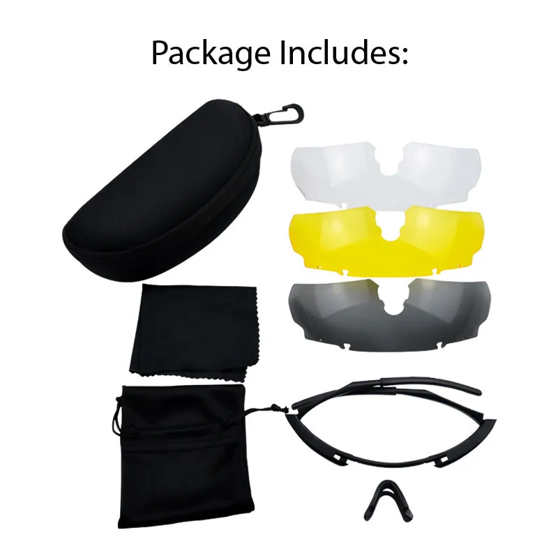 Outdoor Sports Tactical Goggles Set for Motorcycle Riding