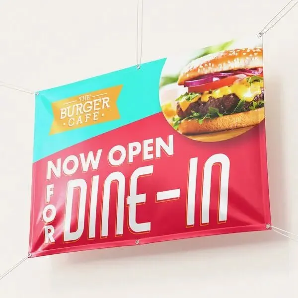 Oversized Restaurant Banner Backdrop