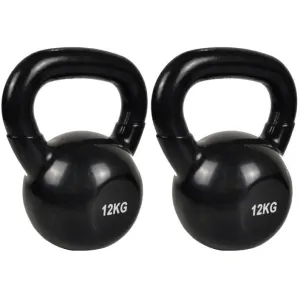 Pair of 12kg Cast Iron Kettlebells