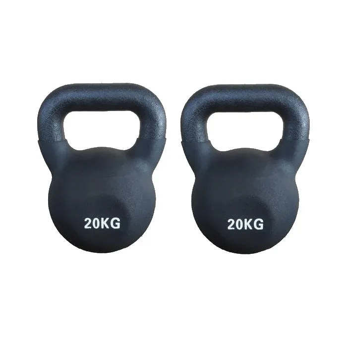 Pair of 20kg Cast Iron Kettlebells