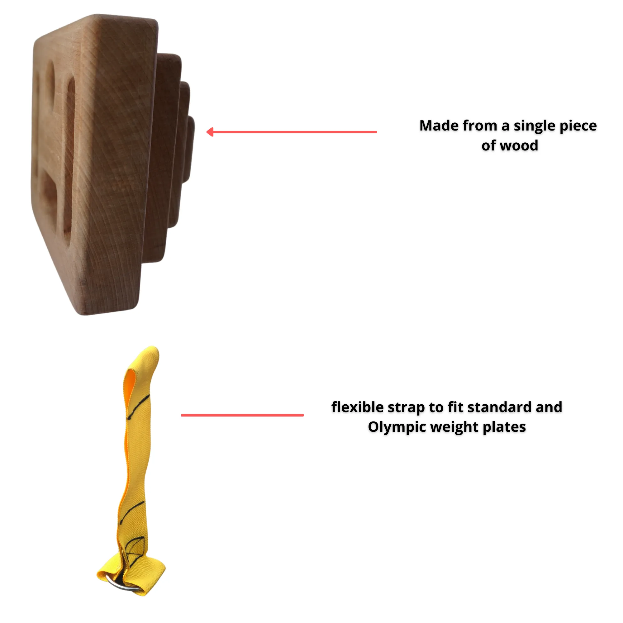 Pinch Block for Grip Strength Training with Loading Pin