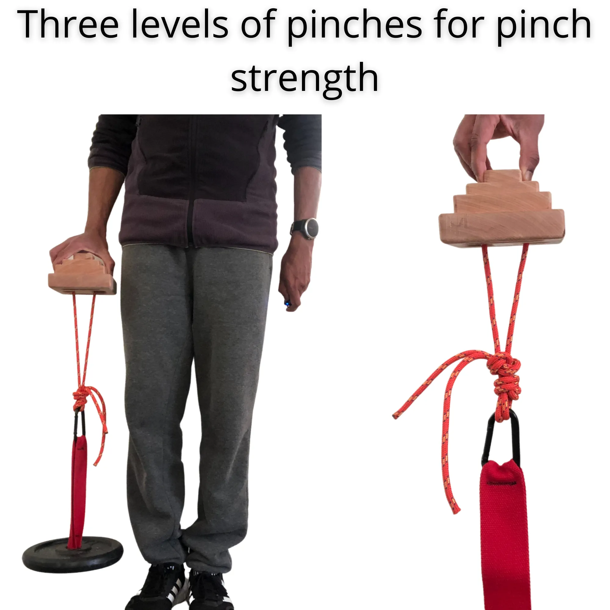 Pinch Block for Grip Strength Training with Loading Pin