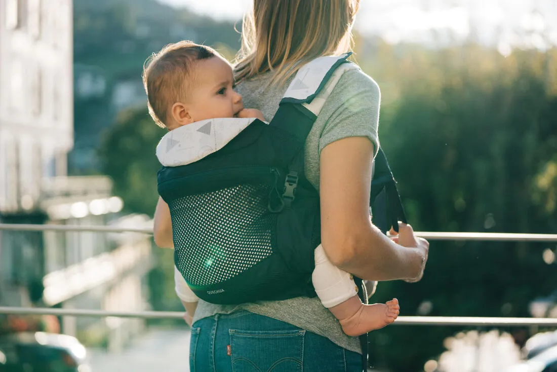 Porte-bébé physiologique de 9 mois à 15kg - MH500 bleu marine