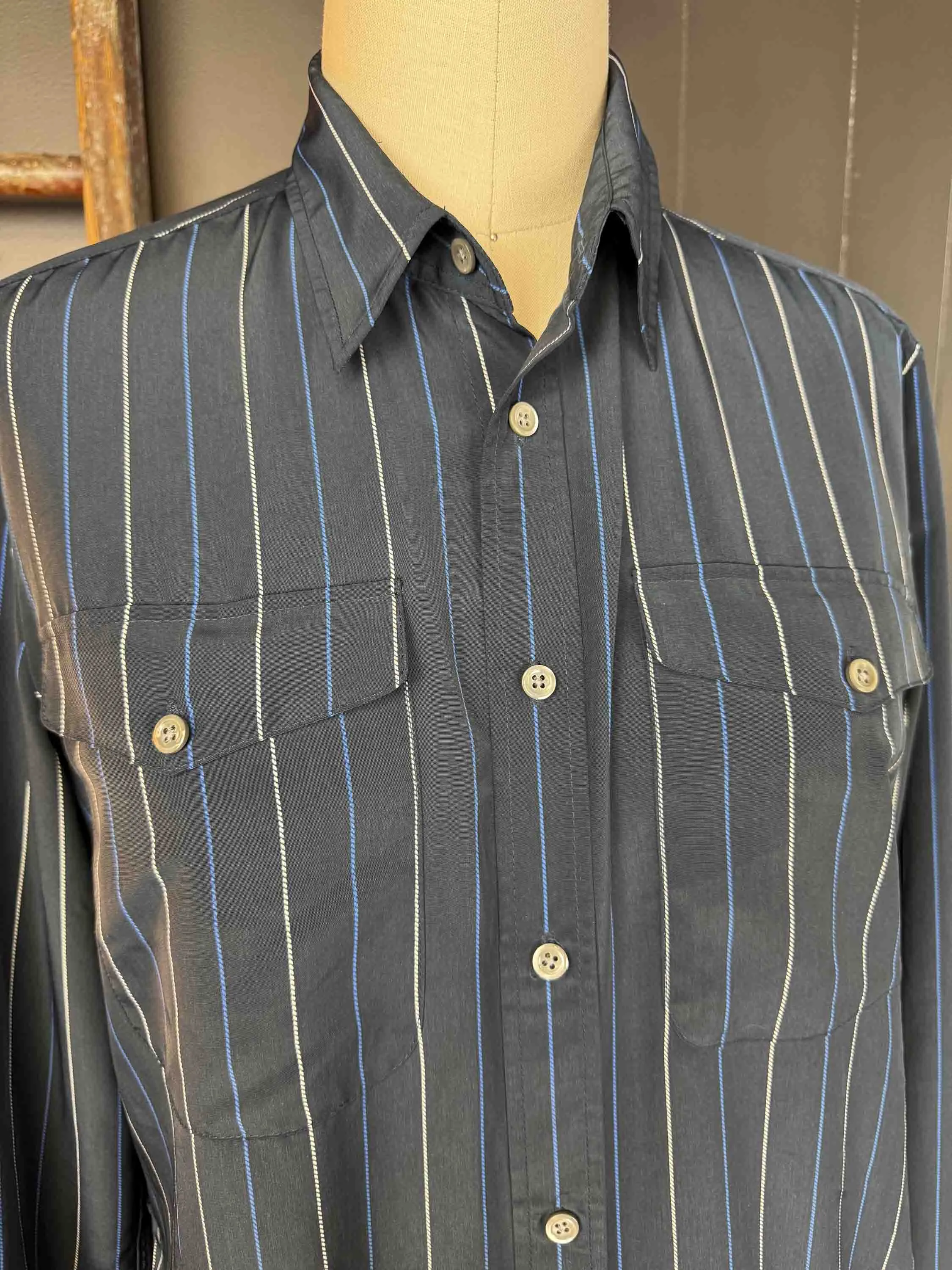 Pre-loved POLO Ralph Lauren Pin Stripe Shirt Dress - Size XL