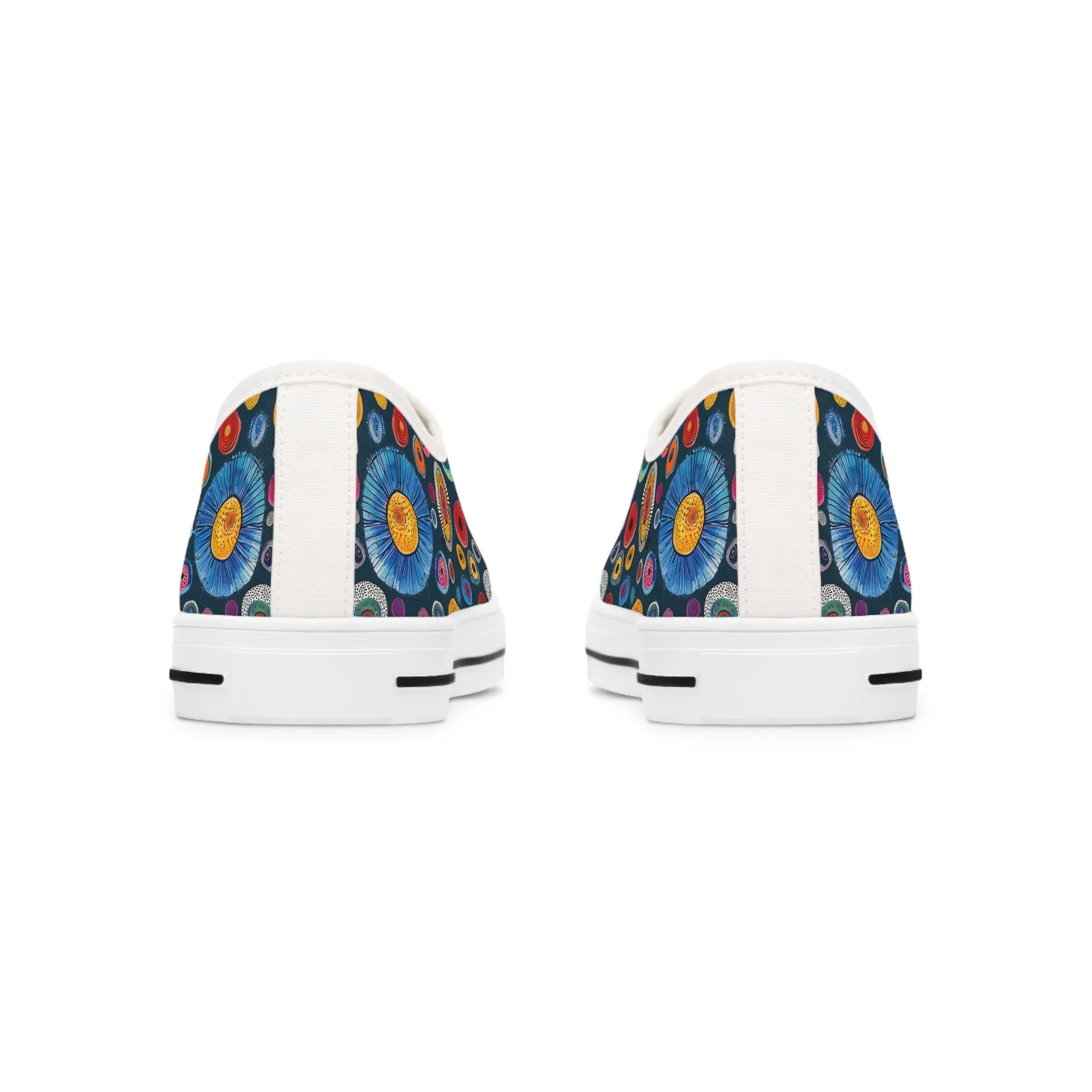 Primordial Space Life Ladies' Low Top Sneakers - Explore the Unseen – Where Science Meets Style!