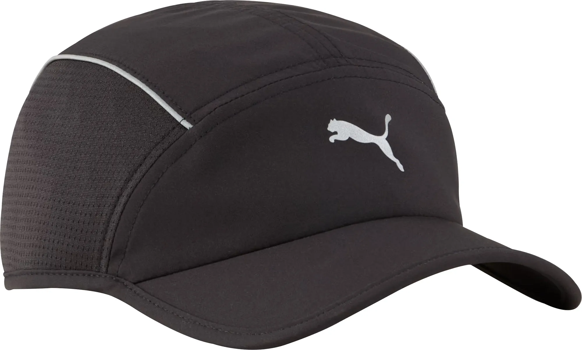 Puma Runner Short Visor 5 Panel Running Cap - Black