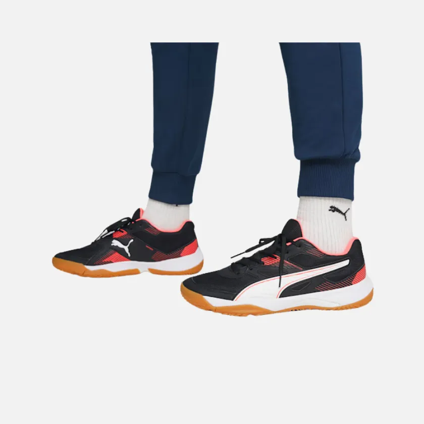 Puma Solarflash II Unisex Indoor Running Shoes -Black/Fire Orchid/White/Gum