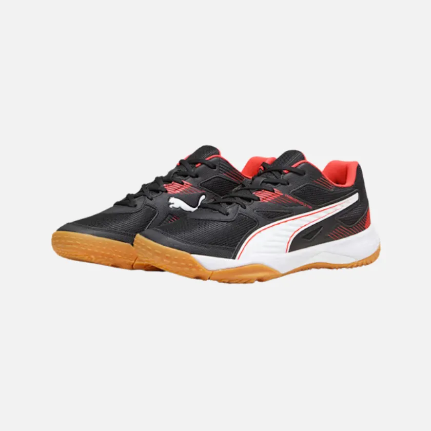 Puma Solarflash II Unisex Indoor Running Shoes -Black/Fire Orchid/White/Gum