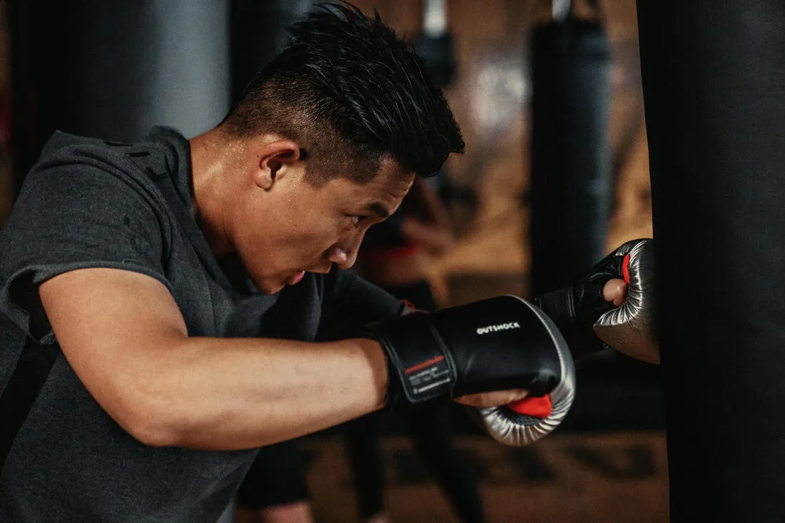 Punching Bag Gloves 500 - Black/Silver