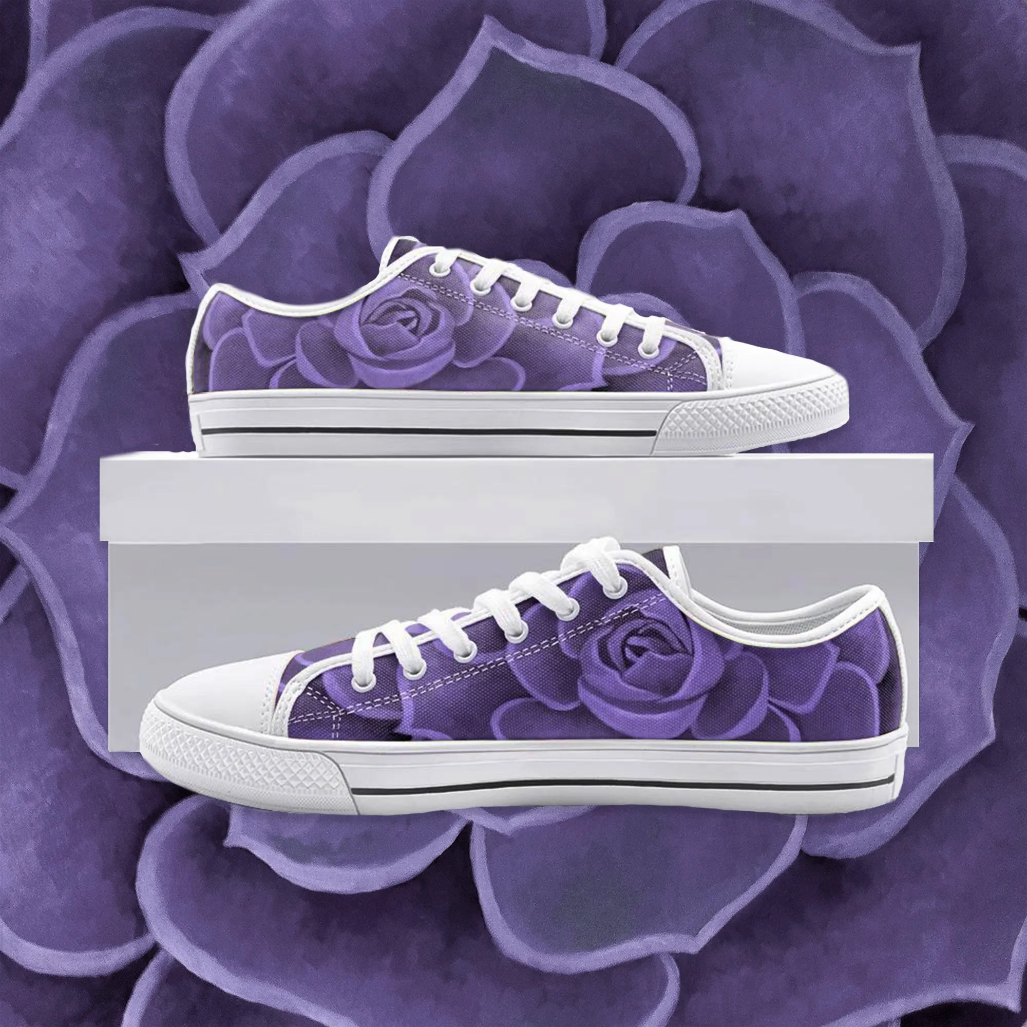 Purple Succulent Low-top Sneakers