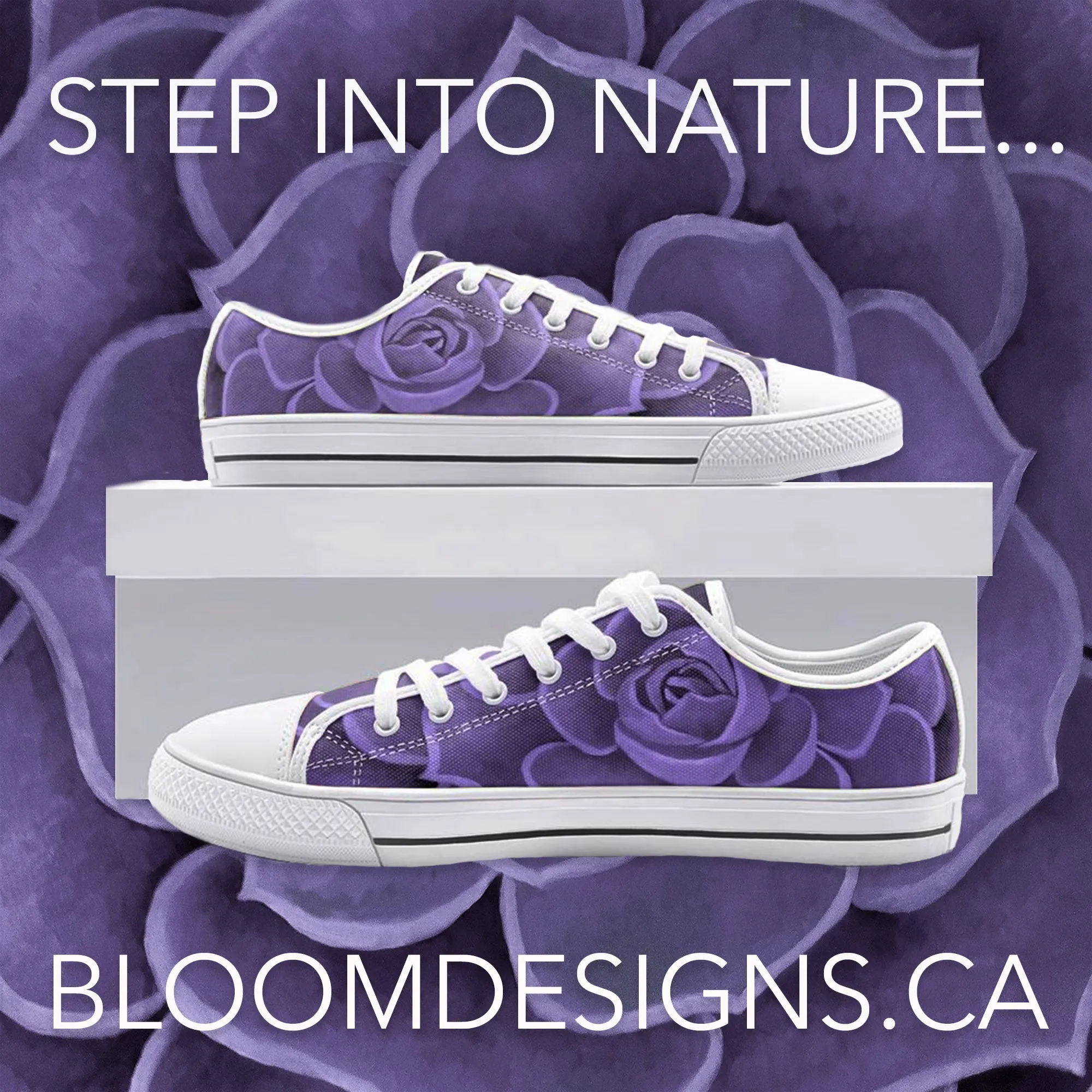 Purple Succulent Low-top Sneakers