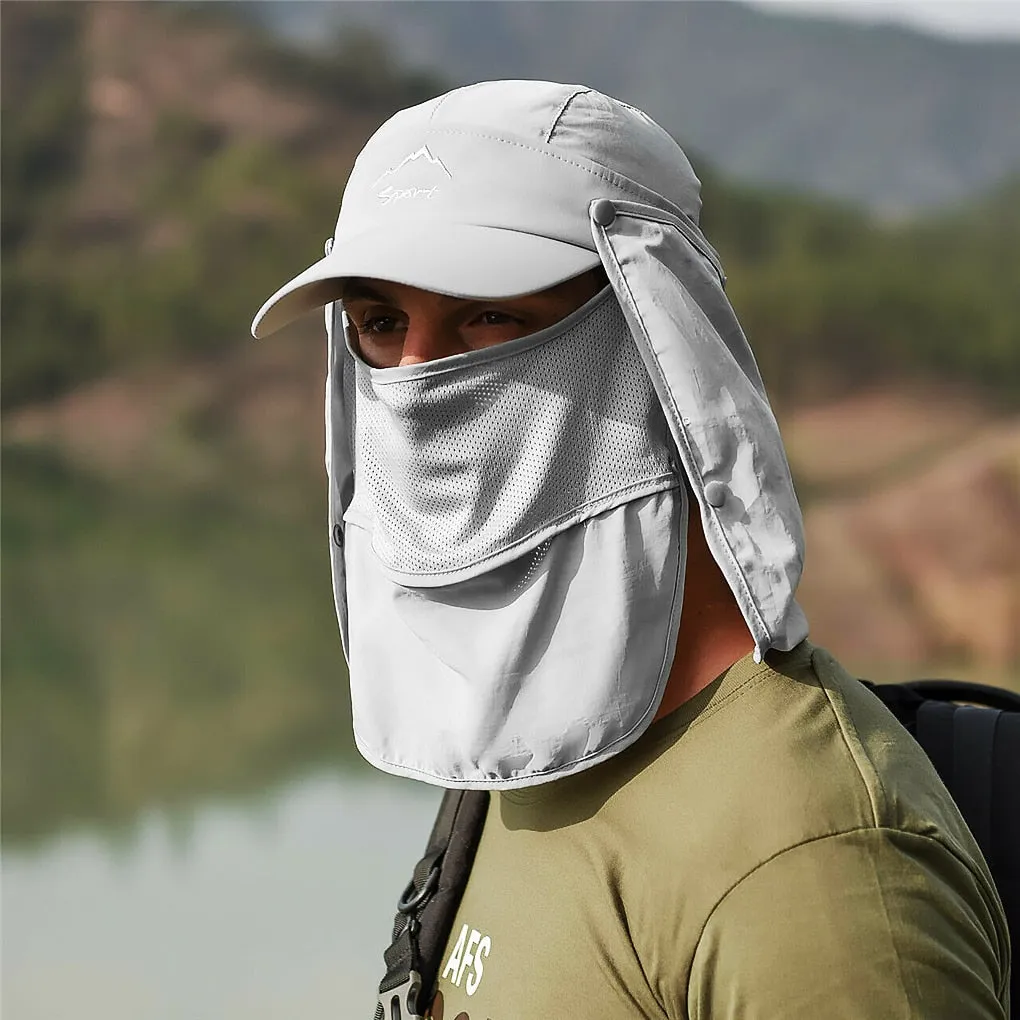 Quick-dry Sun Protection UV Fisherman Hat Foldable Windproof Sun Visor Hat