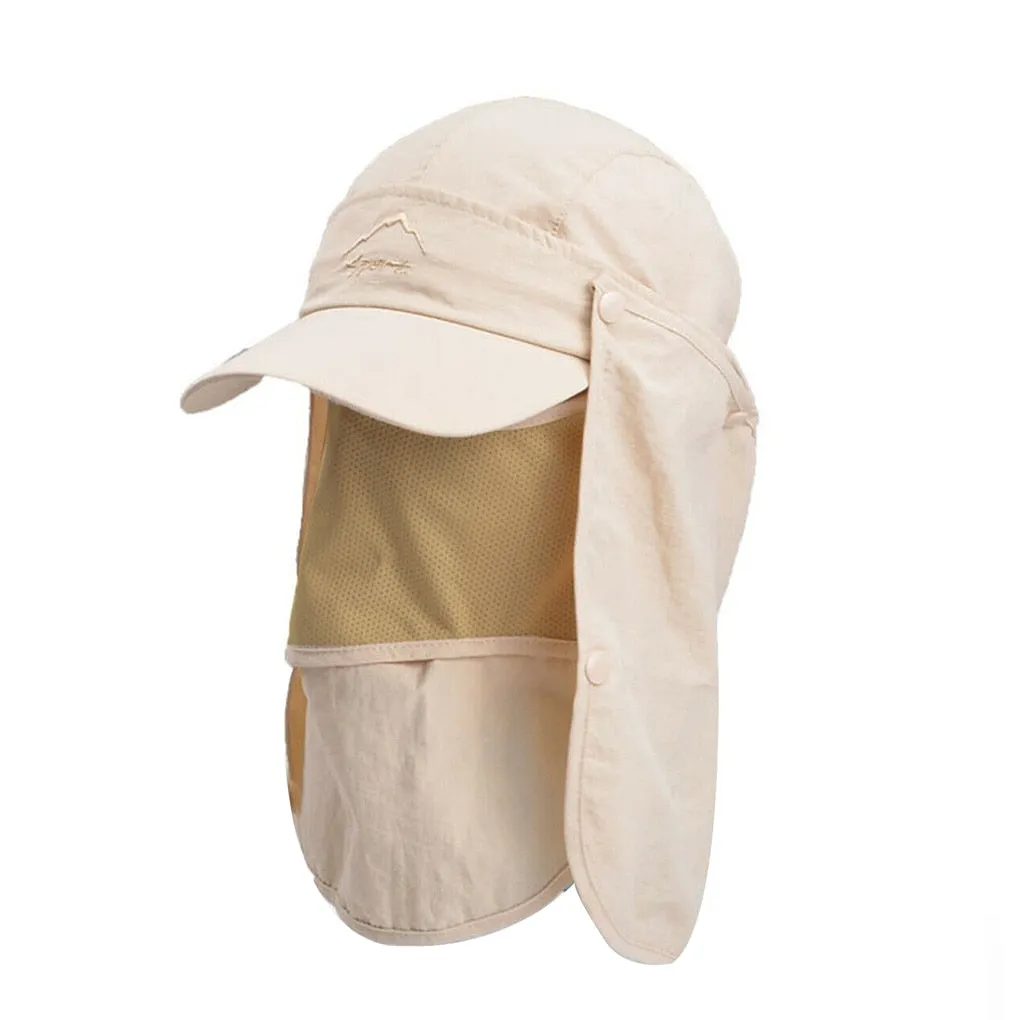 Quick-dry Sun Protection UV Fisherman Hat Foldable Windproof Sun Visor Hat