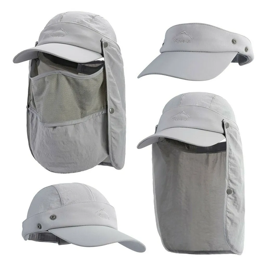 Quick-dry Sun Protection UV Fisherman Hat Foldable Windproof Sun Visor Hat