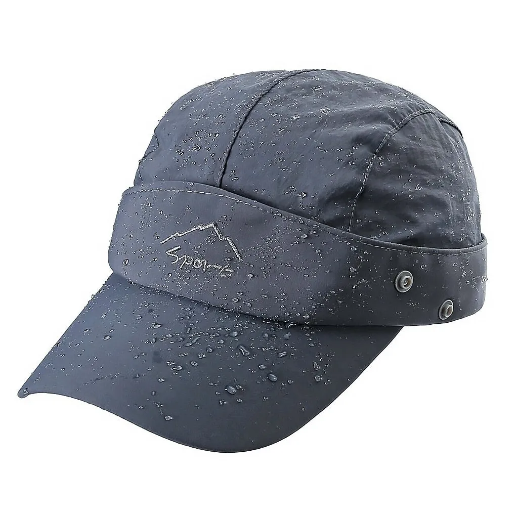 Quick-dry Sun Protection UV Fisherman Hat Foldable Windproof Sun Visor Hat