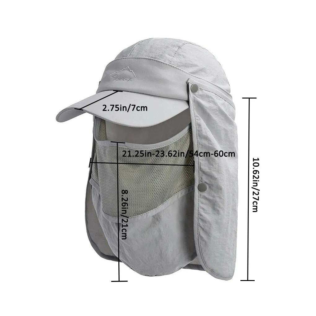 Quick-dry Sun Protection UV Fisherman Hat Foldable Windproof Sun Visor Hat