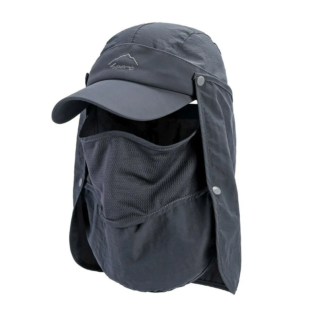 Quick-dry Sun Protection UV Fisherman Hat Foldable Windproof Sun Visor Hat