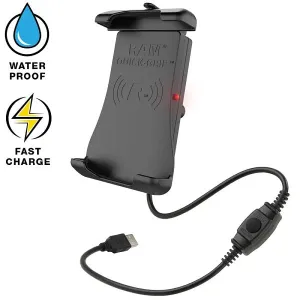 RAM® Quick-Grip™ 15W Waterproof Wireless Charging Holder with Ball (RAM-HOL-UN14WB-1)