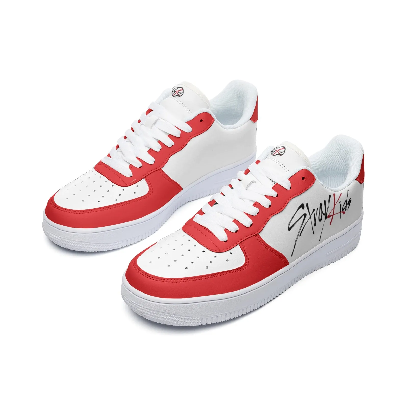 Red Low Top Stray Kids Sneakers