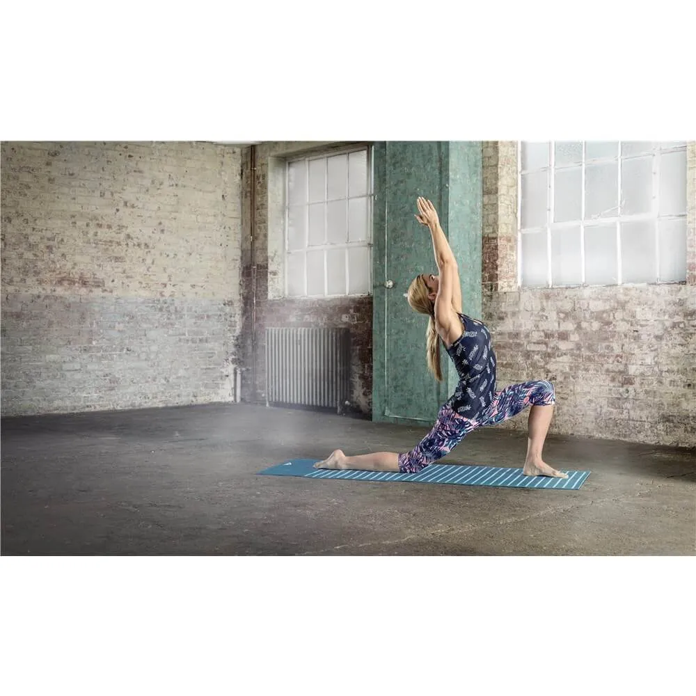 Reebok Double Sided 4mm Yoga Mat - Green Stripes