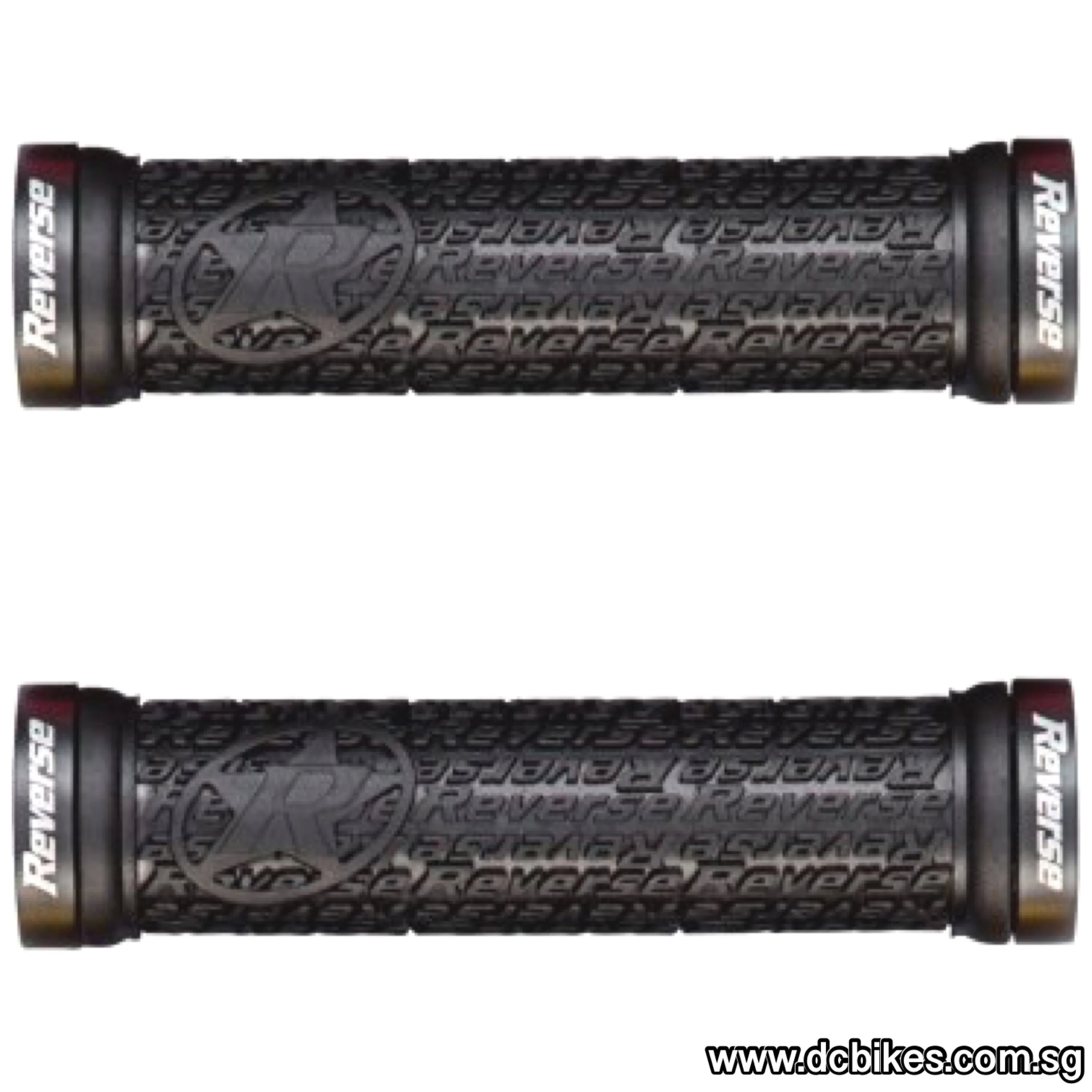 Reverse Components Stamp Lock On Grips - 30mm