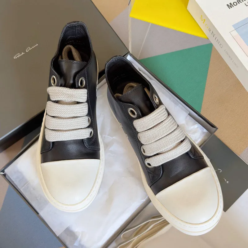 Rick Owens Black Low-Top Sneakers