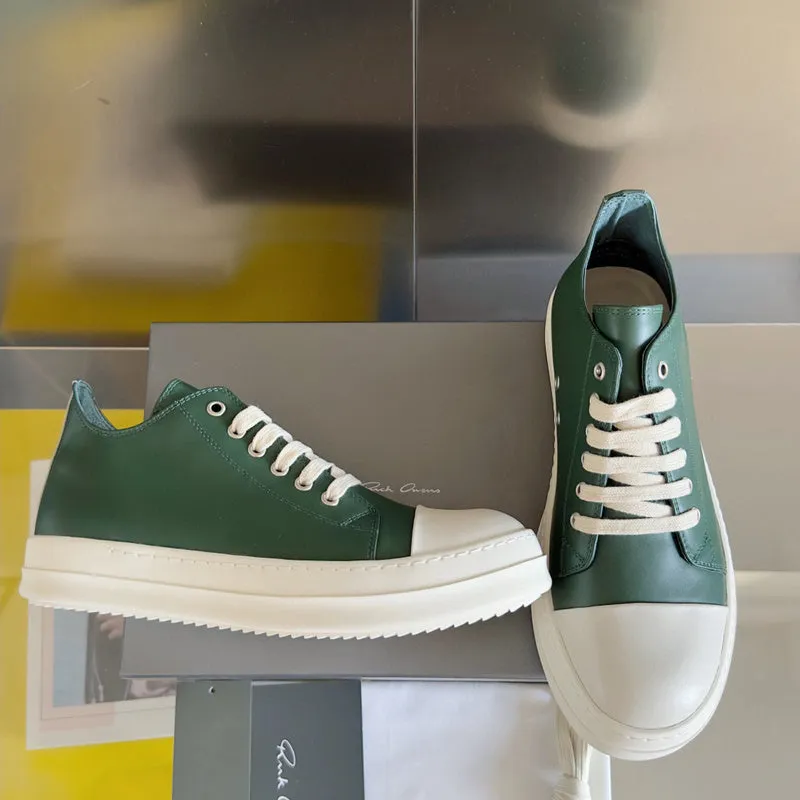 Rick Owens dark green Low-Top Sneakers