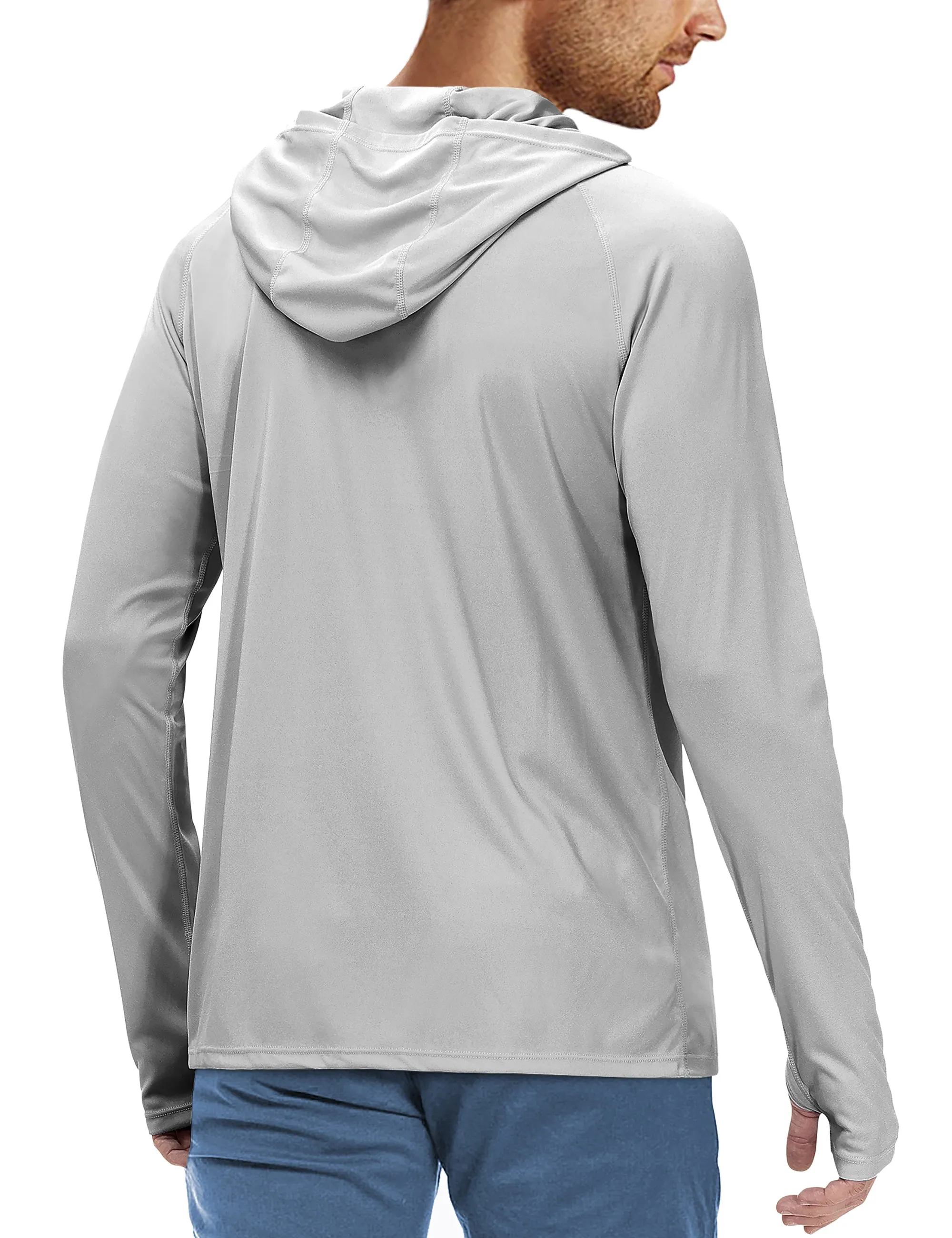Roadbox Men's Sun Protection Long Sleeve Hoodie UPF 50  Outdoor UV Fishing Shirts for Workout, Running, Fishing, Hiking
