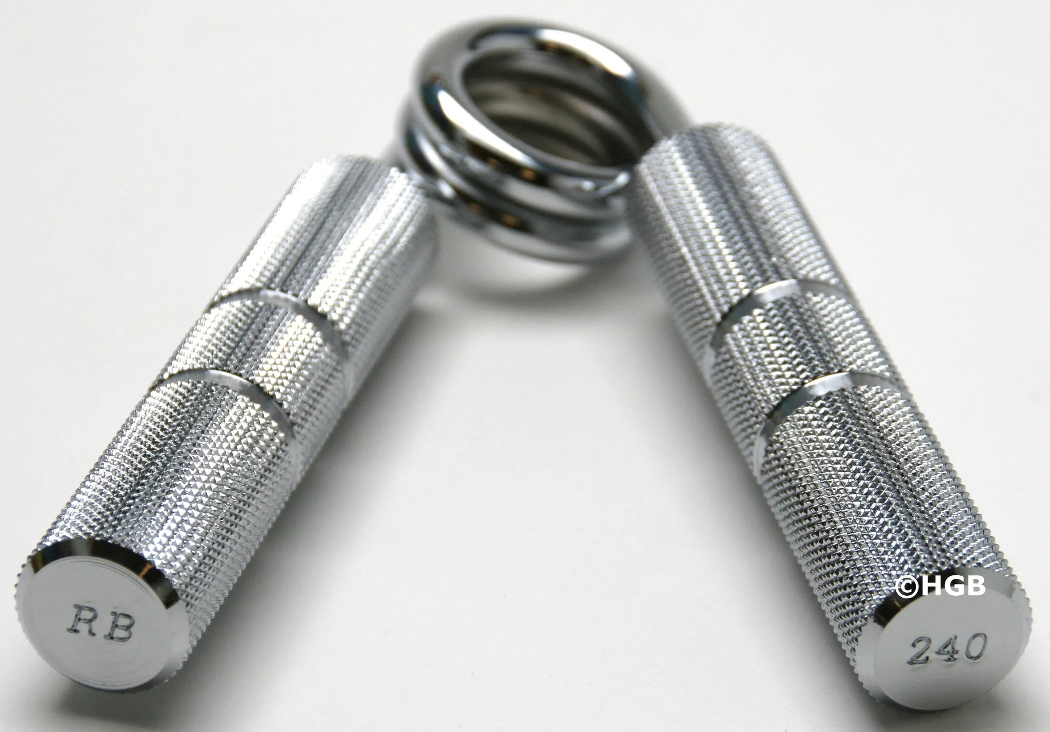 Robert Baraban Chrome Spring and Handle Gripper for Hand Grip Strength Pick ONE
