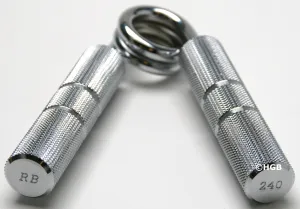 Robert Baraban Chrome Spring and Handle Gripper for Hand Grip Strength Pick ONE