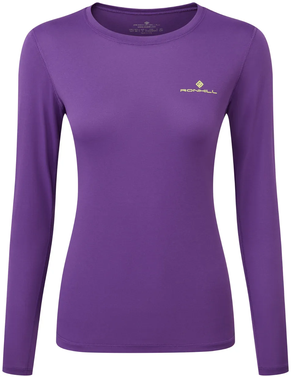 Ronhill Core Long Sleeve Womens Running Top - Purple