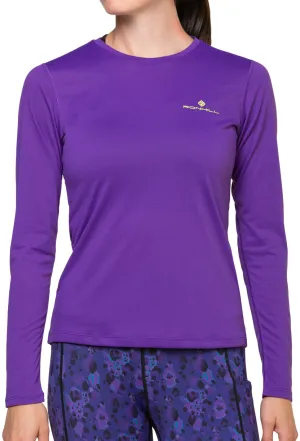Ronhill Core Long Sleeve Womens Running Top - Purple