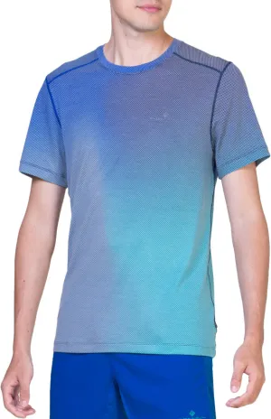 Ronhill Tech Golden Hour Short Sleeve Mens Running Top - Blue