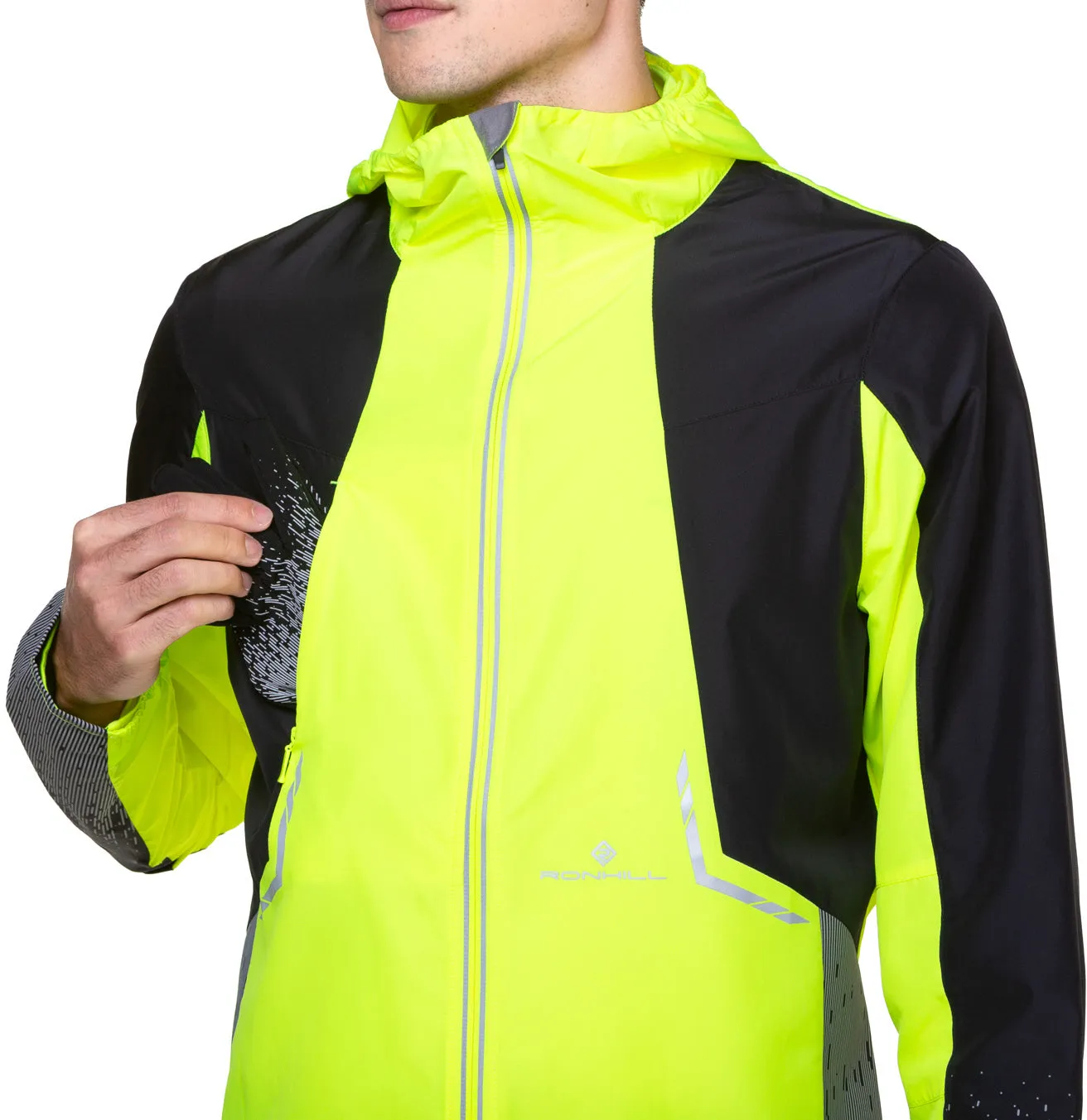 Ronhill Tech Reflect Mens Running Jacket - Yellow