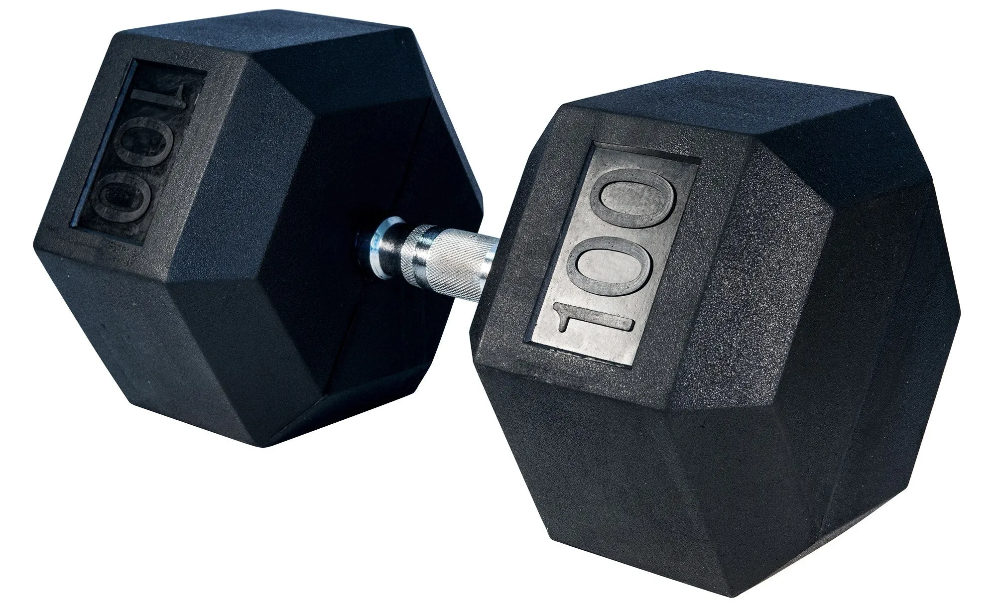 RUBBER HEX DUMBBELL 100LBS
