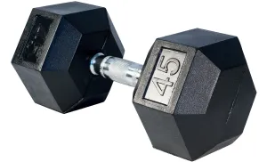 Rubber Hex Dumbbell- 45lbs