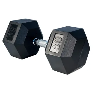 Rubber Hex Dumbbell- 80lbs