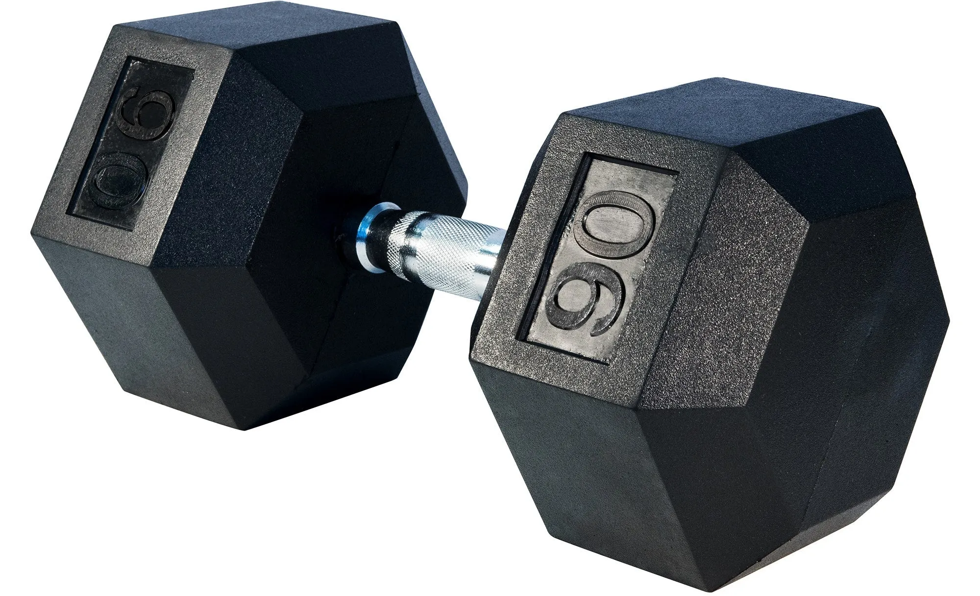 RUBBER HEX DUMBBELL 90LBS