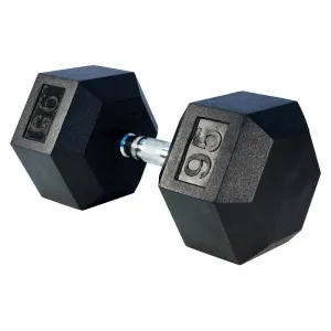 RUBBER HEX DUMBBELL 95LBS