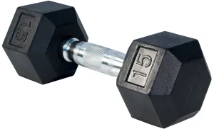 Rubber Hex Dumbell- 15lbs
