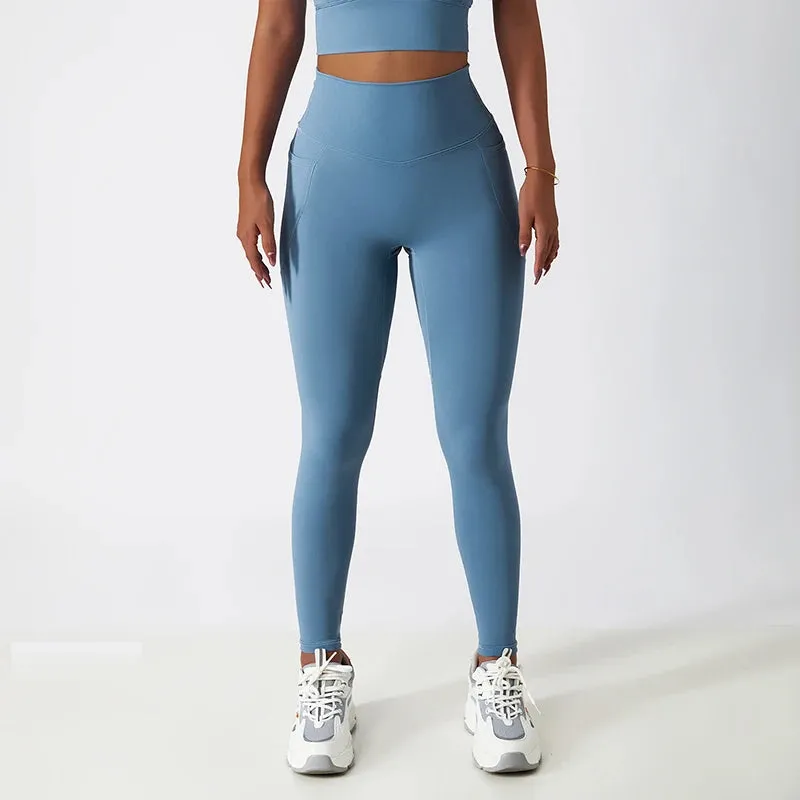 Running Breathable Leggings with Pocket