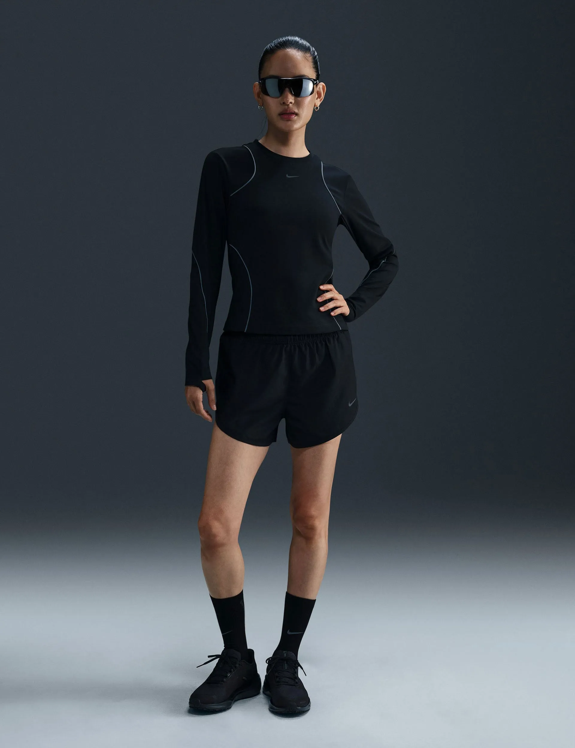 Running Division Long-Sleeve Top - Black
