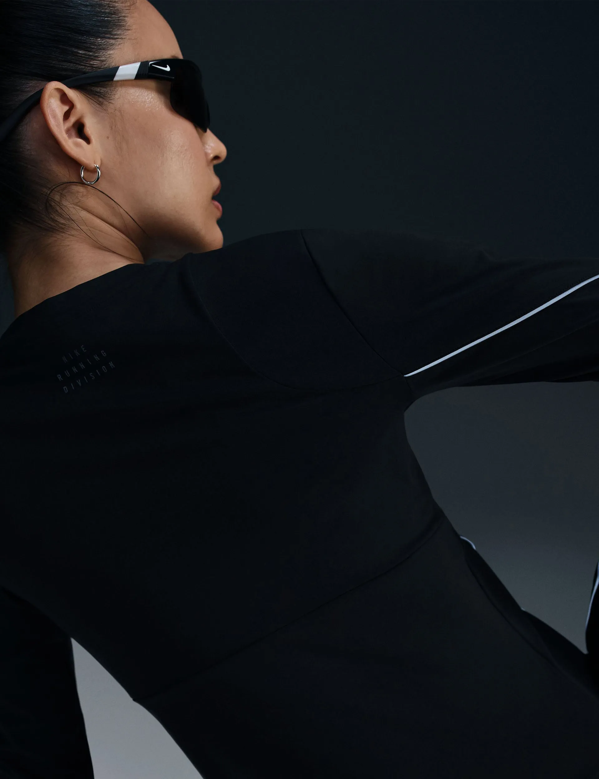 Running Division Long-Sleeve Top - Black