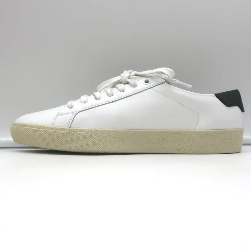 Saint Laurent Court Classic SL/06 Embroidered Low Top Sneakers White Size 38 NEW