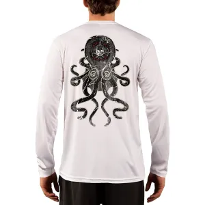 SAND.SALT.SURF.SUN. Vintage Kraken Men's UPF 50  UV Sun Protection Performance Long Sleeve T-Shirt