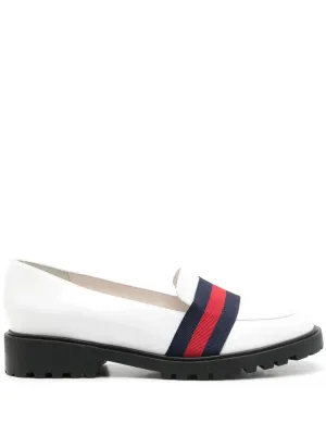 Sarah Chofakian Jockey strap-detail leather loafers