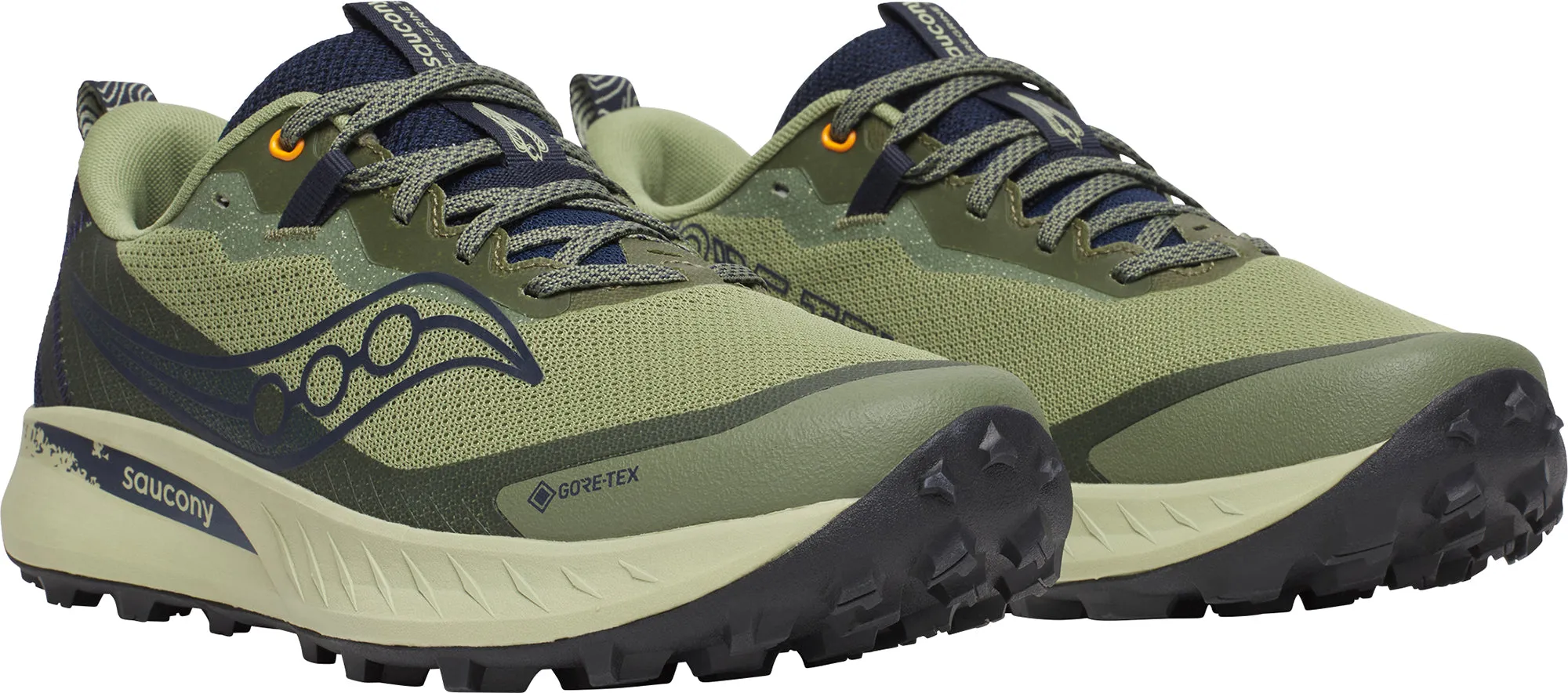 Saucony Peregrine 15 GORE-TEX Mens Trail Running Shoes - Green
