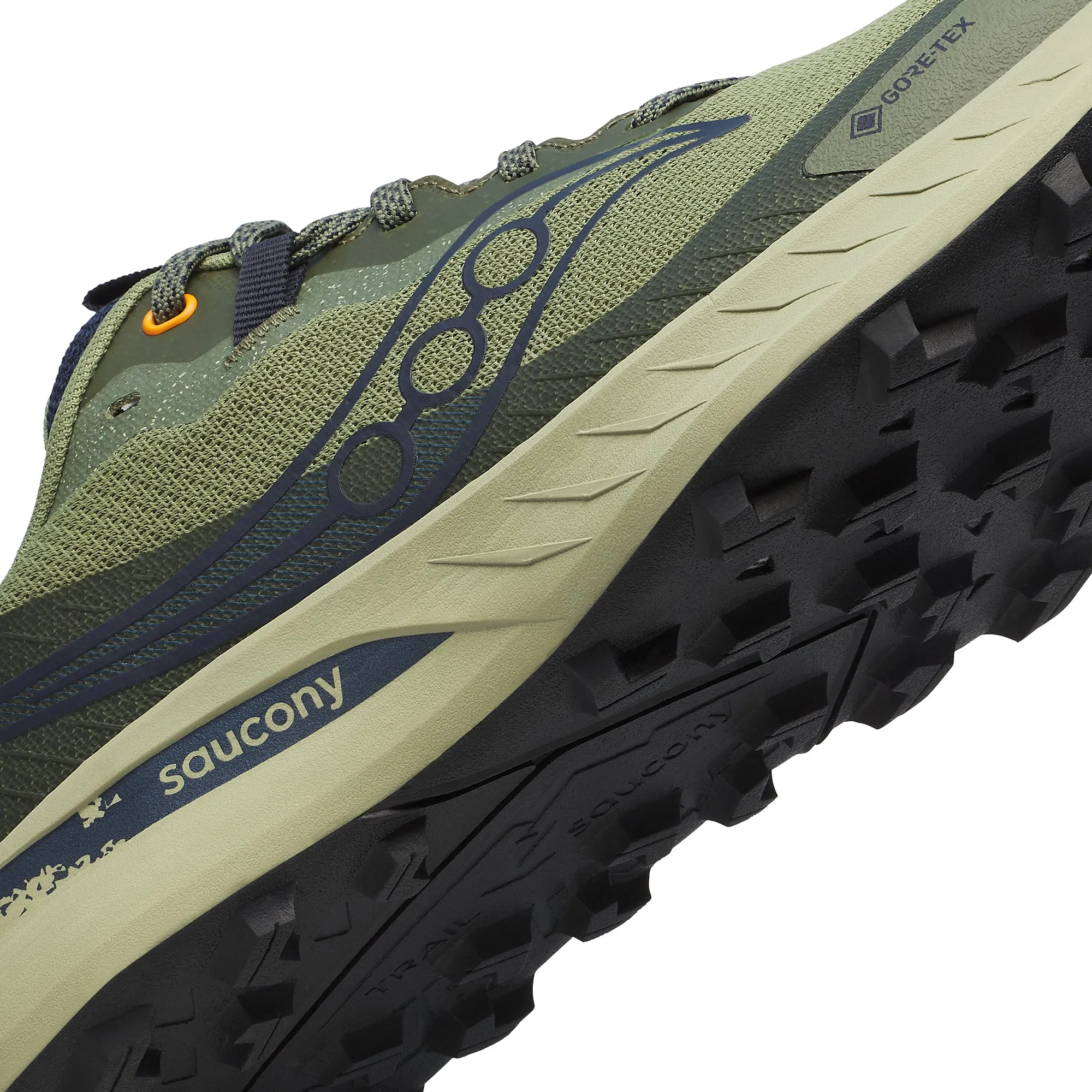 Saucony Peregrine 15 GORE-TEX Mens Trail Running Shoes - Green